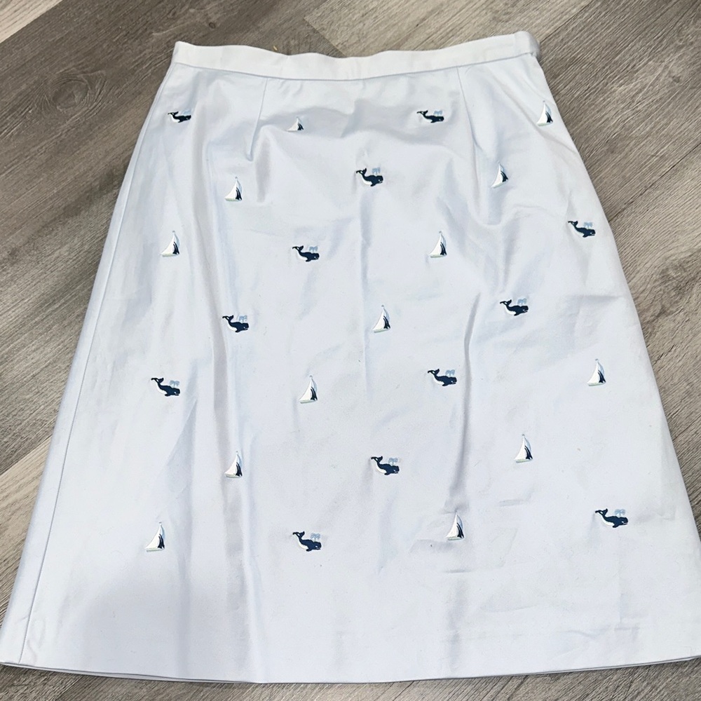 Brooks Brothers Baby blue white sail skirt